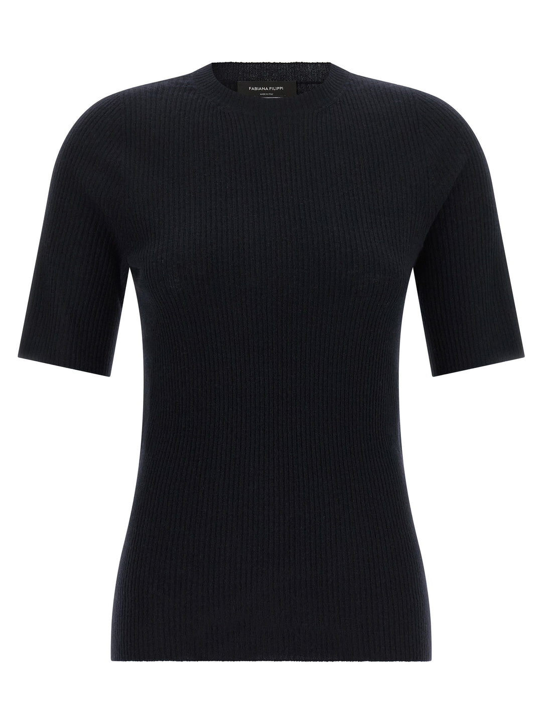 Fabiana Filippi Ribbed Knit T shirt - Blu | b7979ad6d9503d646e2b4d668ed38a181496bb42