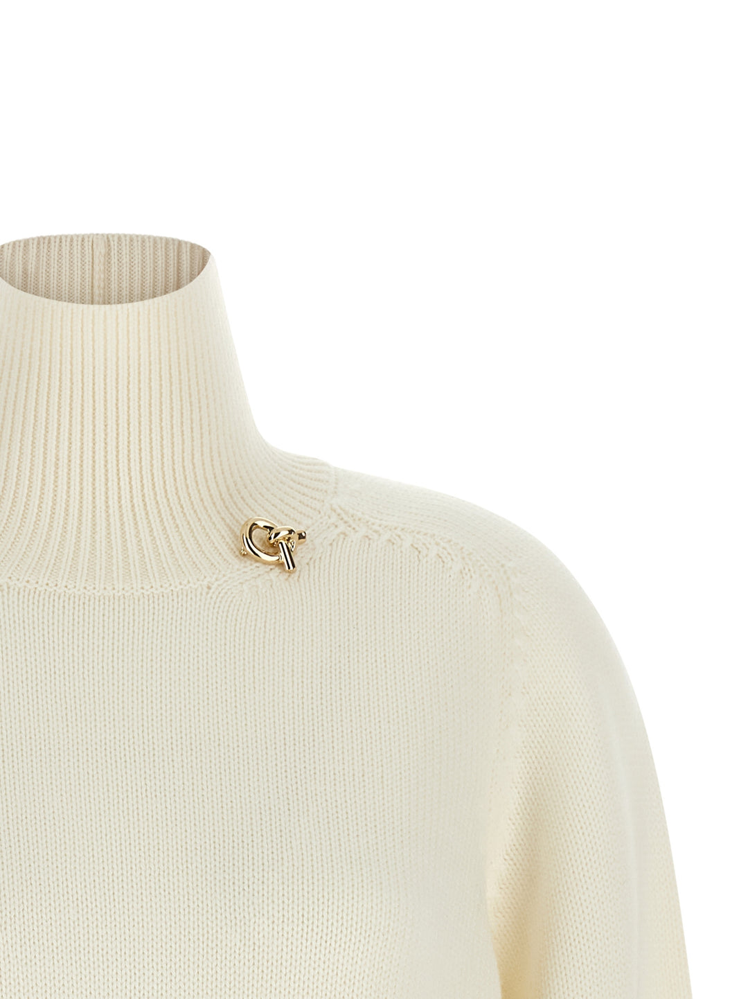 Fabiana Filippi Knot Pin Sweater Maglioni - Bianco | 184e2200336adcdaf51f7b5f24cc801ebb42ed19