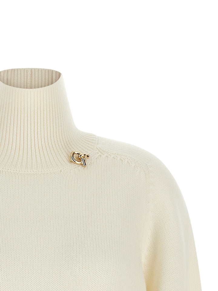 Fabiana Filippi Knot Pin Sweater Maglioni - Bianco | 184e2200336adcdaf51f7b5f24cc801ebb42ed19