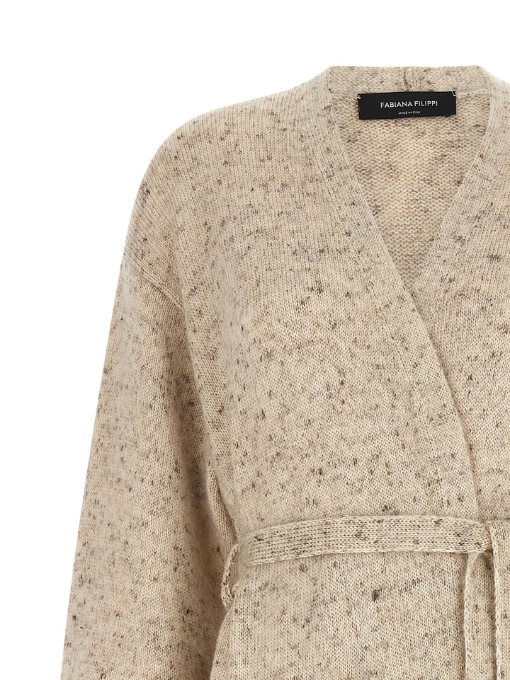 Fabiana Filippi Buttoned Yarn Cardigan Maglioni - Beige | 3acbe0ae44e96814cf1b9ff8deb40cb174e59c18