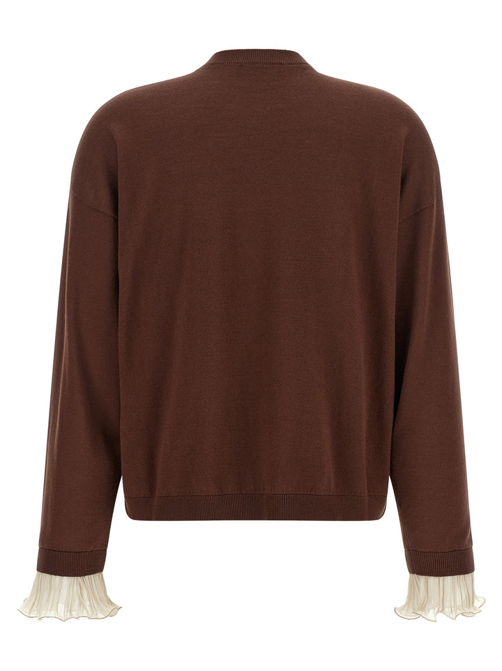 Fabiana Filippi Pleated Cuffs Sweater Maglioni - Marrone | a6f8bd28e80efefa4c5cbec989bfd387123be237