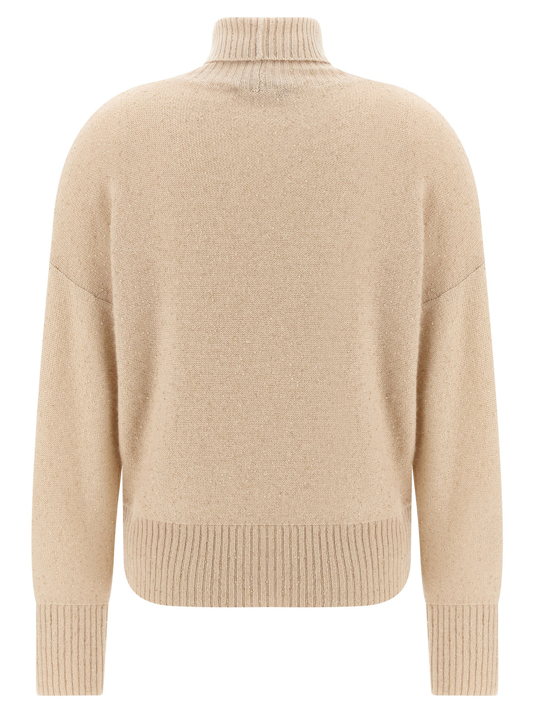 Fabiana Filippi Sequin Turtleneck Sweater Maglioni - Beige | 6a794eb36945447d8d6ef2e20bd28e0f496ec807