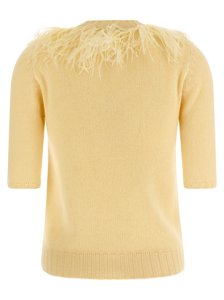 Fabiana Filippi Feather Sweater Maglioni - Giallo | d34015506a67cacaf8a78f39210f2b0c73ff4455