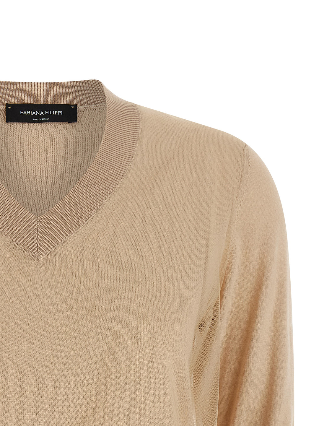 Fabiana Filippi Double Layer Sweater Maglioni - Beige | fb4fb83c6e60d4acf141531034494142a69a7ac4