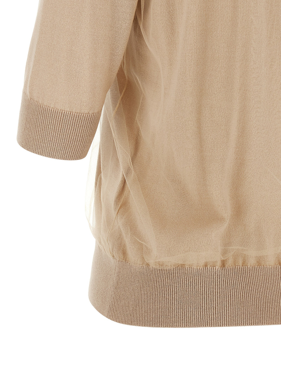 Fabiana Filippi Double Layer Sweater Maglioni - Beige | 94d9ad95560012136c3d8f36f3f17f22faea706f