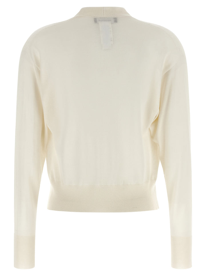 Fabiana Filippi Crystal Cardigan Maglioni - Bianco | be4f4c7ce3e16e2ba94e2fcb680e21c7ffc79add