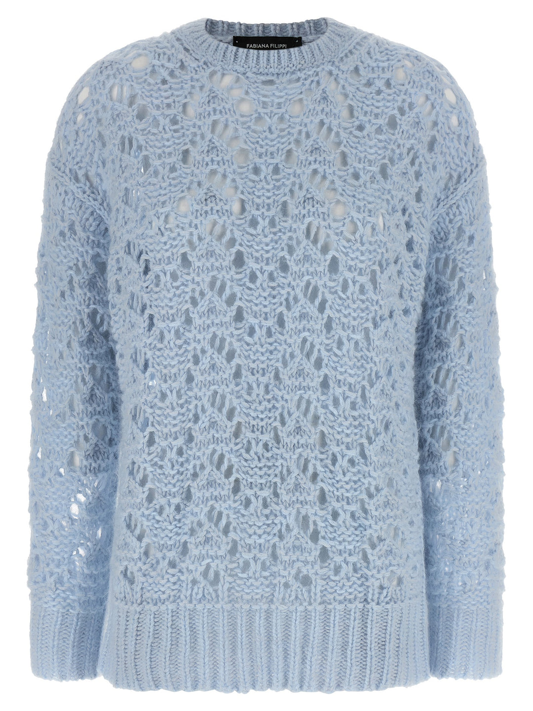 Fabiana Filippi Openwork Sweater Maglioni - Celeste | 5bc0be07cdc900fa0a7f989592a6b5cde972d0ac