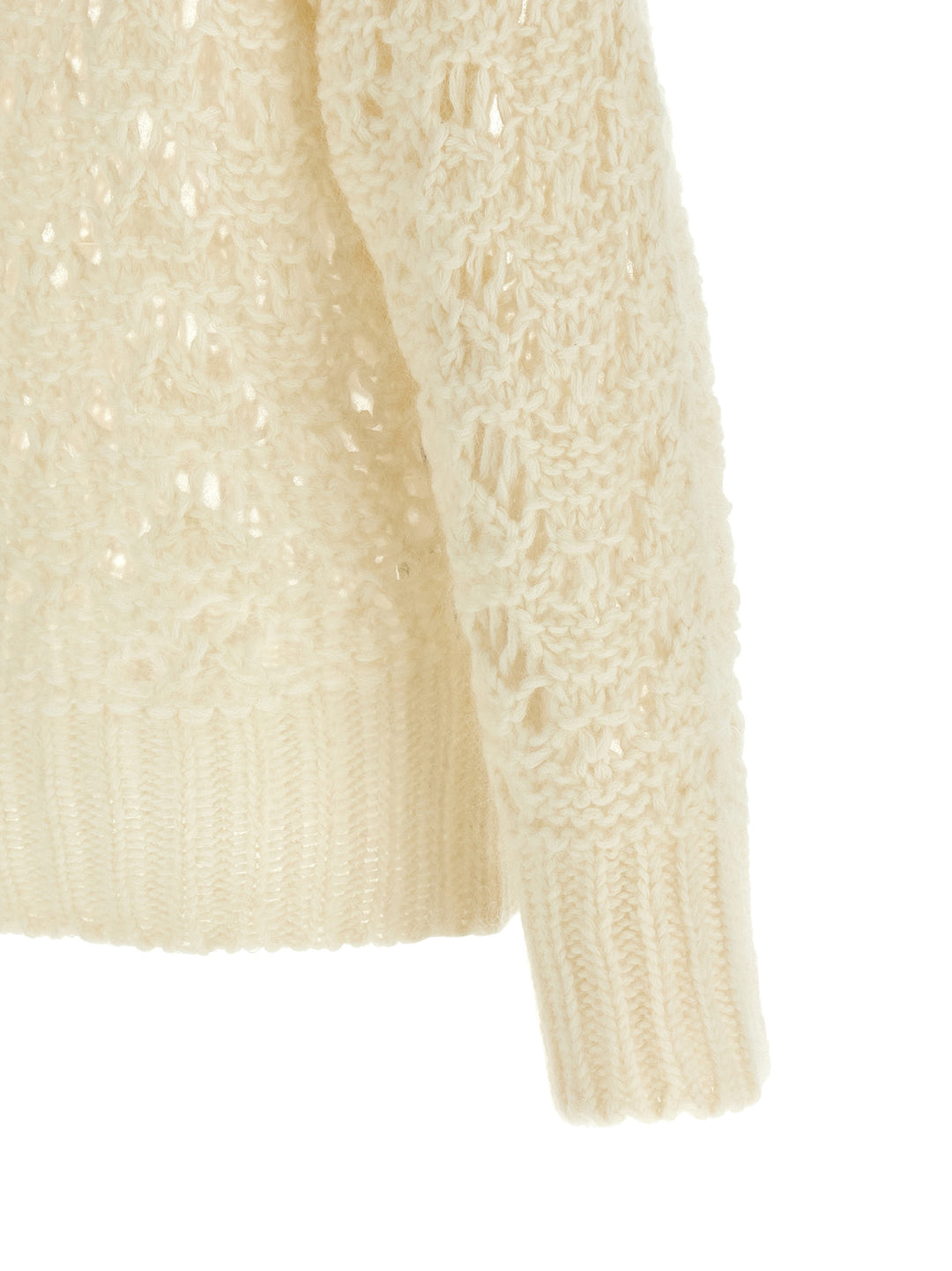 Fabiana Filippi Platinum Mohair Sweater Maglioni - Beige | 127be416cfa45614210085620289211614d0f85a