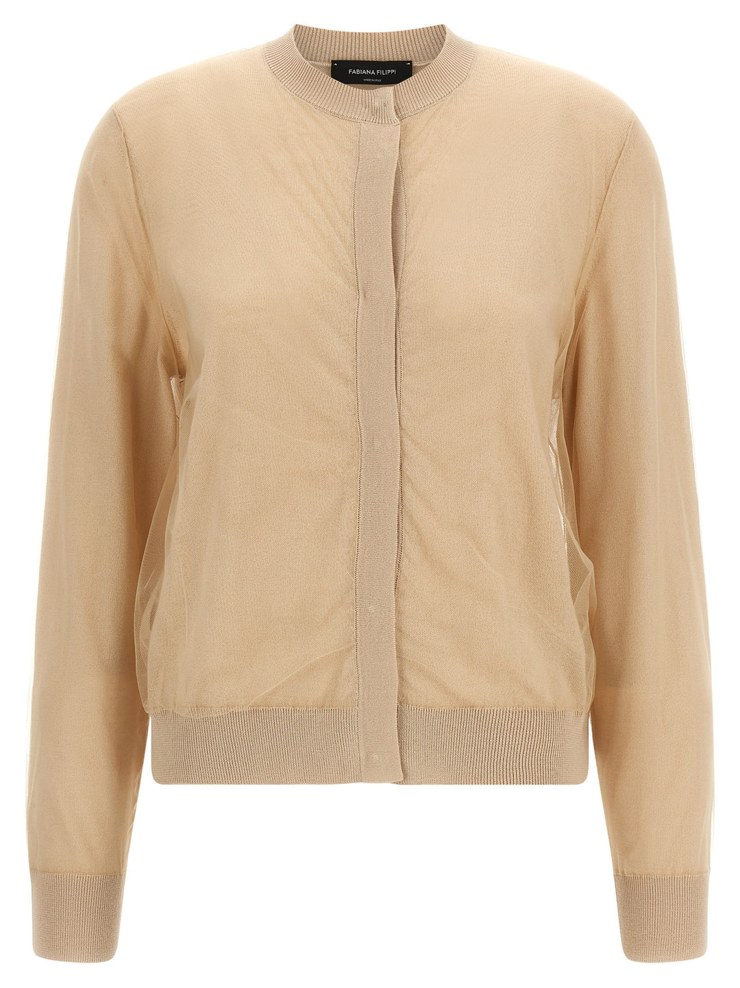 Fabiana Filippi Tulle Cardigan Maglioni - Marrone | 2754a131c52ec092eb2e8445af484756163c4d10