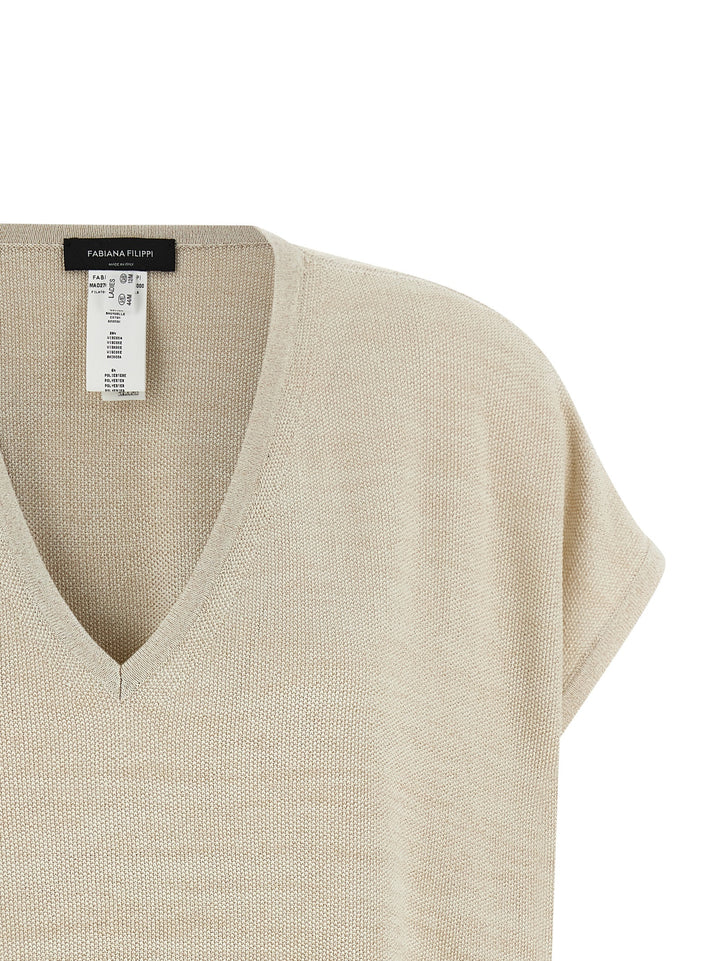 Fabiana Filippi Lamé Thread Sweater Maglioni - Oro | 10fecfc561d7dbb6aba935c351d262c5c744bd29