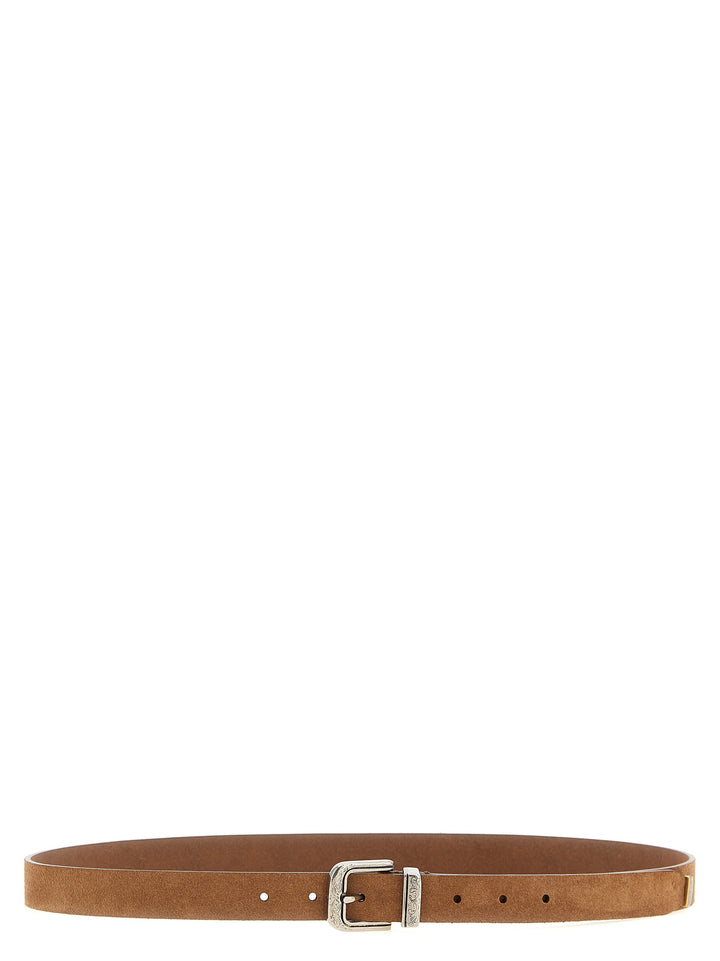 Brunello Cucinelli Suede Belt Cinture - Marrone | 24dddce7f986d59b33ee7be7118c3c3c6a381fb0