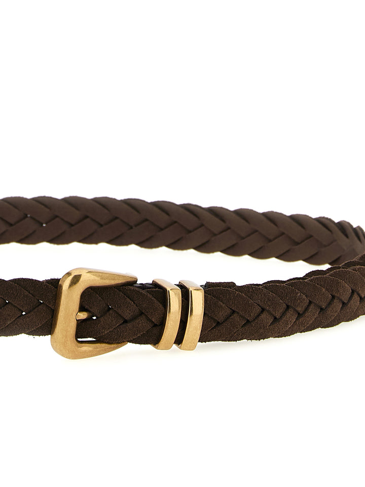 Brunello Cucinelli Woven Belt Cinture - Marrone | 07ae4f2a99c29a1ad5cebd04fee991893f4ec512