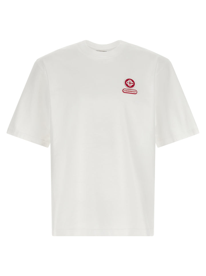 Casablanca Logo Patch T shirt - Bianco | 9d5617c5f61eba7a45d000d264aac584d1657067