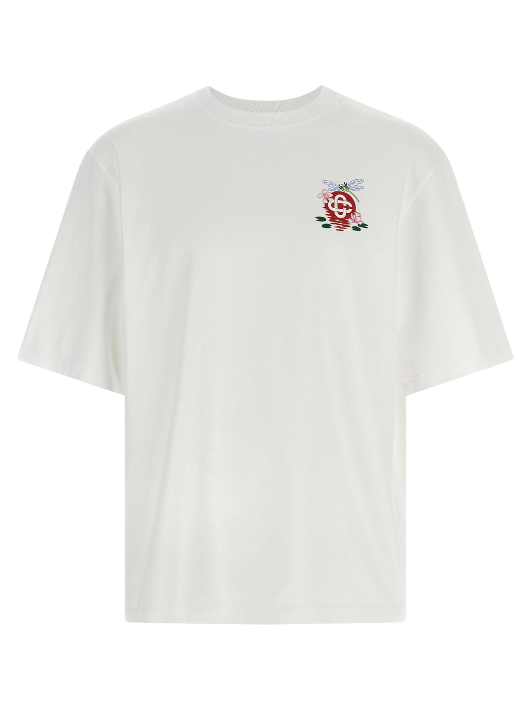 Casablanca Dragonfly Floral T shirt - Bianco | fac1c6e7f796dab7109d05b2286a0a21968862ad