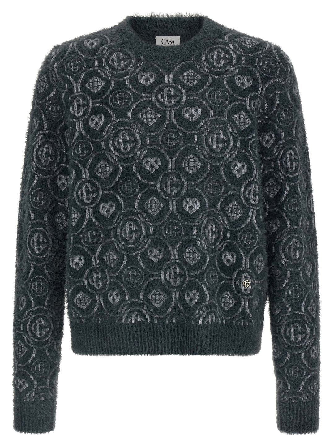 Casablanca Fluffy Monogram Maglioni - Grigio | d6f159e8163ce83af6311dcf3344a832fbd638ca