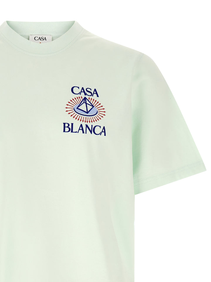 Casablanca Celestial Pyramid T shirt - Celeste | f85e65ea65c1fdc52078766bbc99f7dfc2586f30