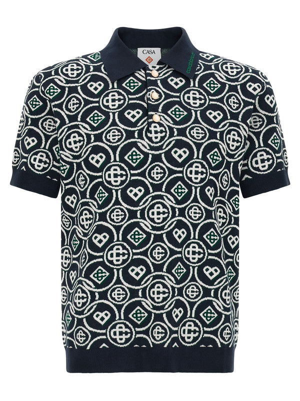 Polo Monogram Azul