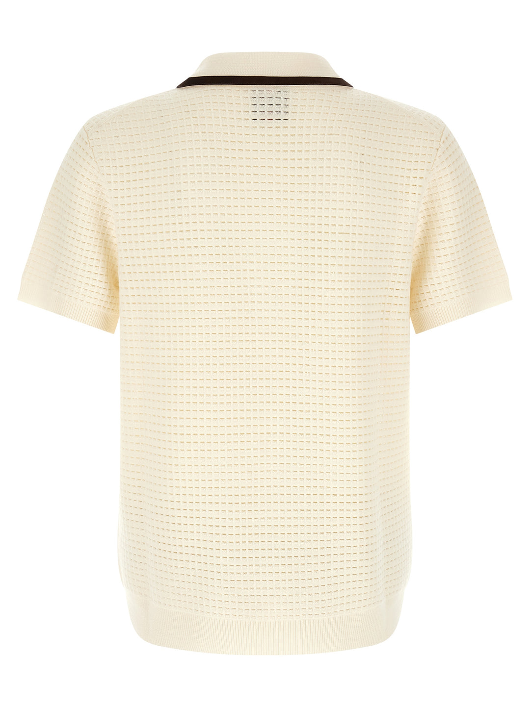 Casablanca Waffle Stitch Polo - Bianco | e32a8d9a128bdafa642924c2efeaf647161d309a