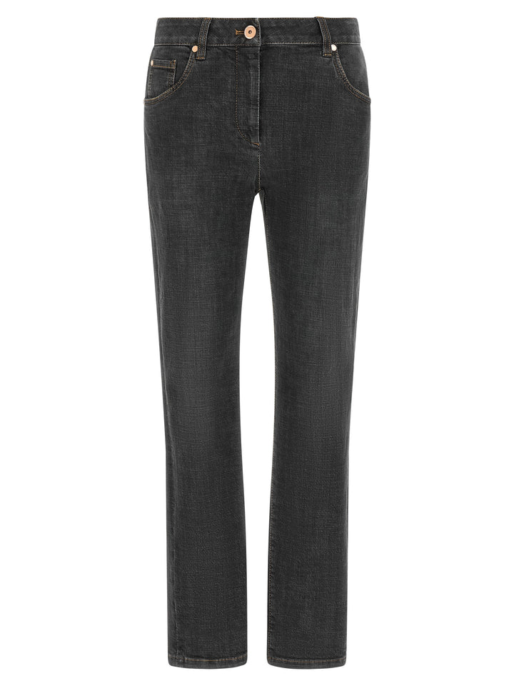 Brunello Cucinelli Slim Jeans - Grigio | 48223b4d0216a7591d3b3346eaac7d0de882b93d