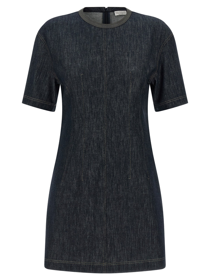 Brunello Cucinelli Monile Denim Dress Abiti - Blu | 2a025a9e22649b31b25b9b3c56486bbb9ca19e5d