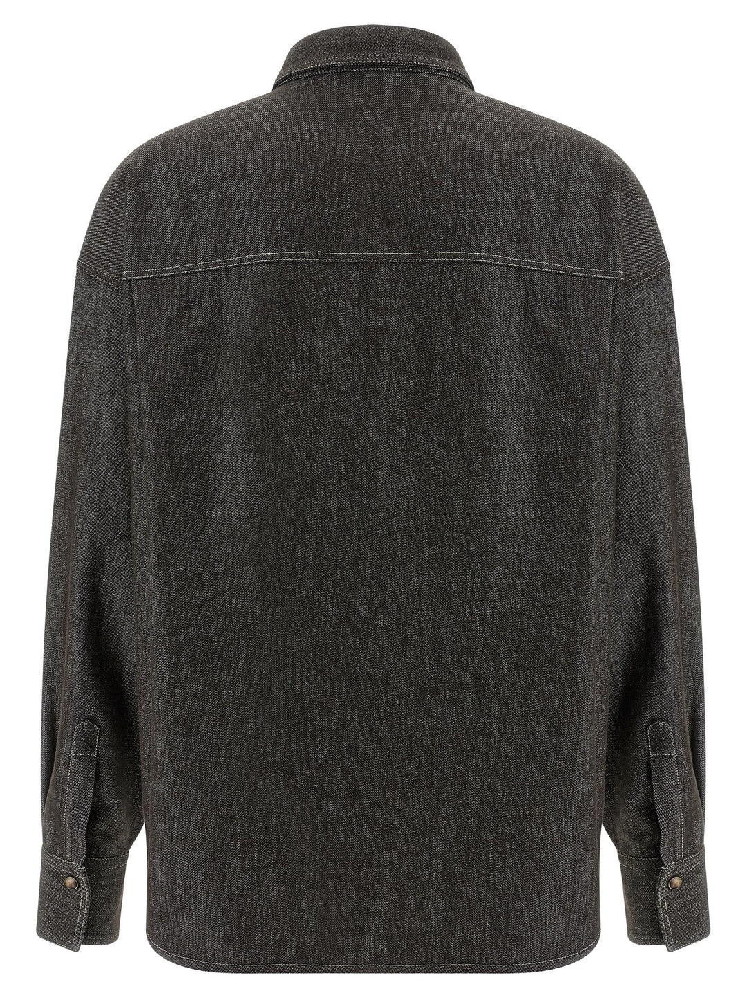Brunello Cucinelli Lamé Denim Shirt Camicie - Marrone | 5d51c349b485960f2852fb319ba0382145cb7240