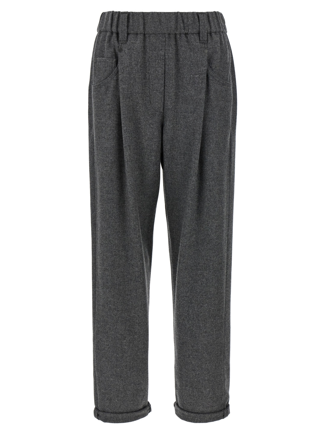 Brunello Cucinelli Wool And Cashmere Pantaloni - Grigio | 3f629ac57911a81896bee0904060b08a961527a7