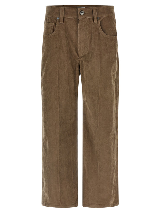 Corduroy Pantaloni Beige