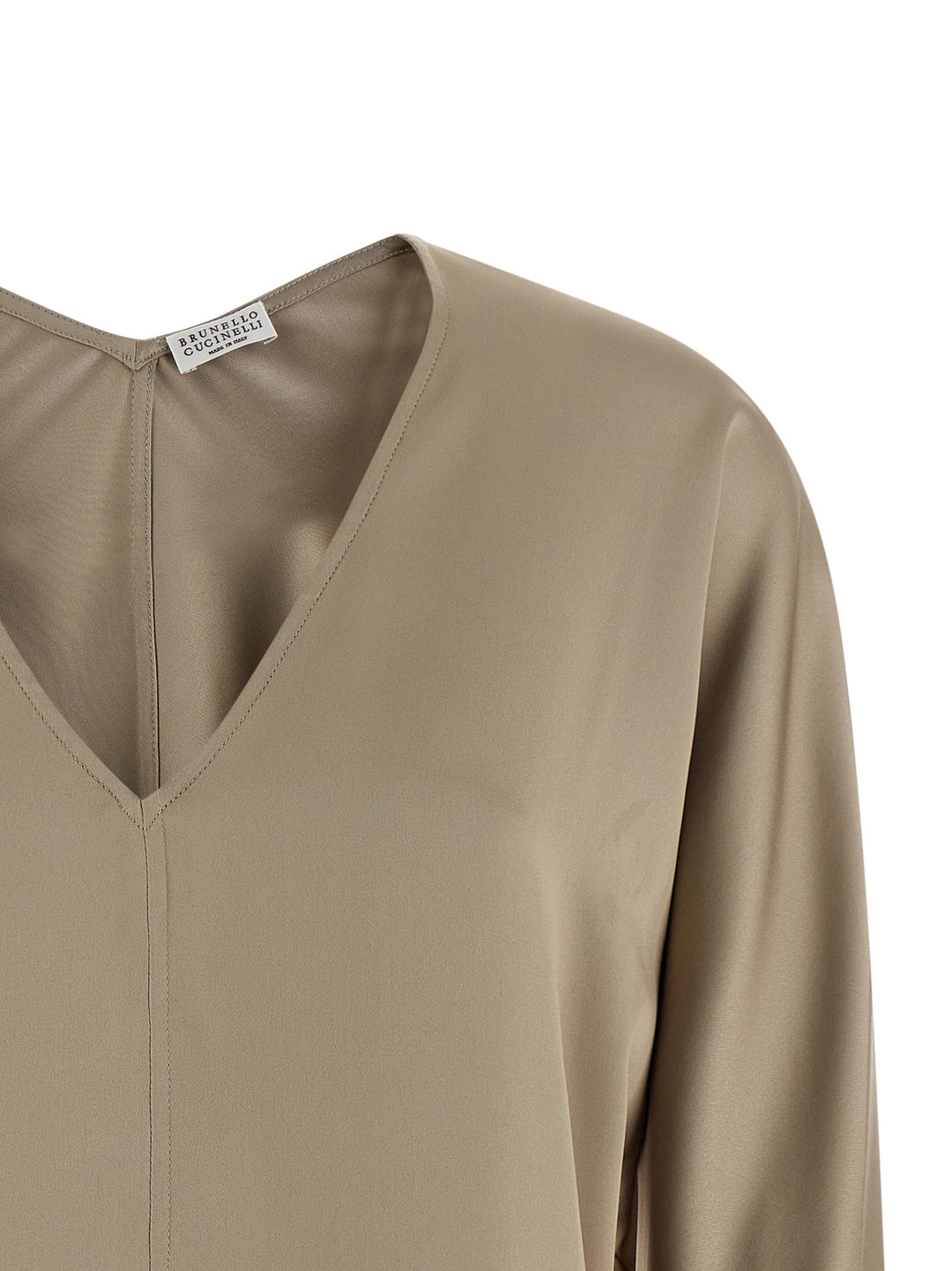 Brunello Cucinelli Silk Blouse Camicie - Beige | 111f6409502d2db4775341d8ba5c8d7c88db1a6e