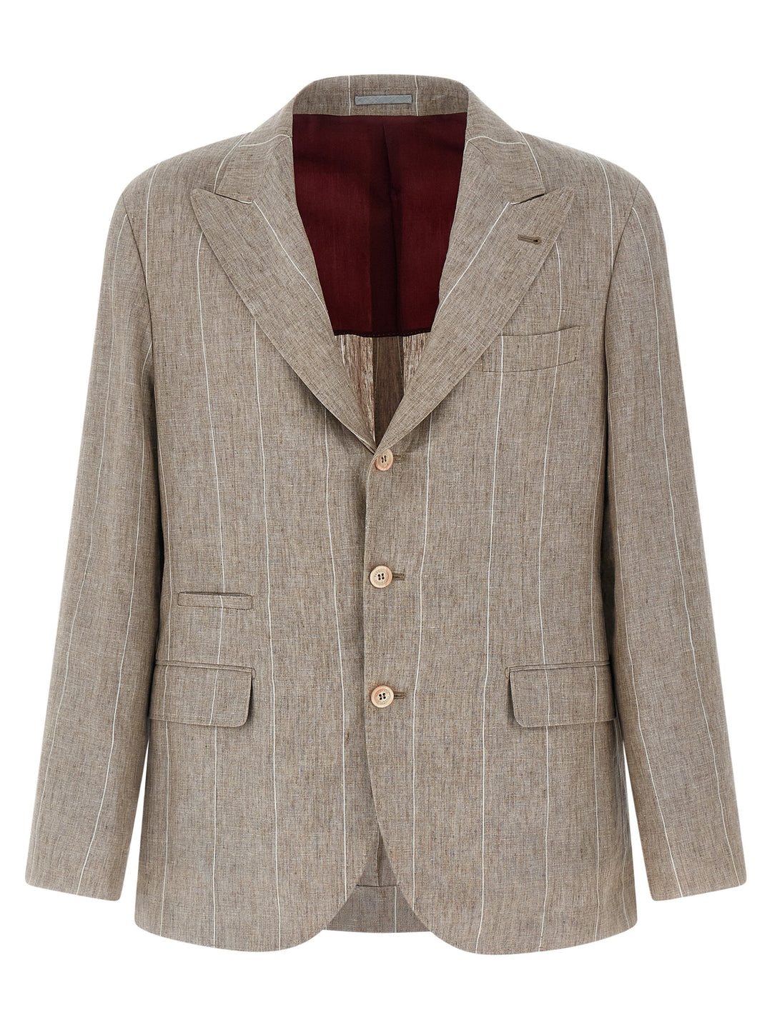 Brunello Cucinelli Striped Blazer - Beige | 2f42009408ea10884c0c6a7452fb380386003168