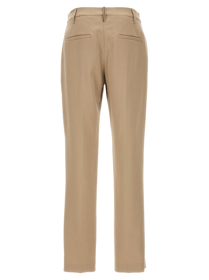 Brunello Cucinelli Cigarette Pantaloni - Beige | 3fce07dd8029bdce489e1fab1857888170ac91de