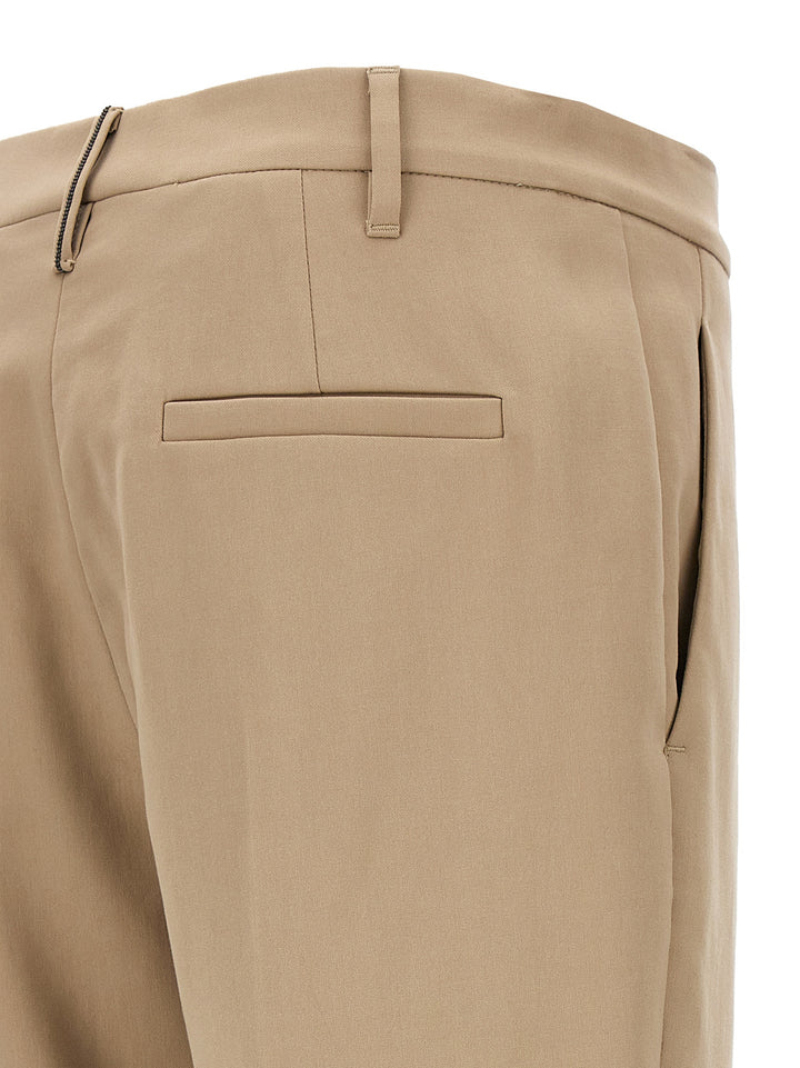Brunello Cucinelli Cigarette Pantaloni - Beige | b5dfa54f2c57a837ff6507dbae183f590c3116b3