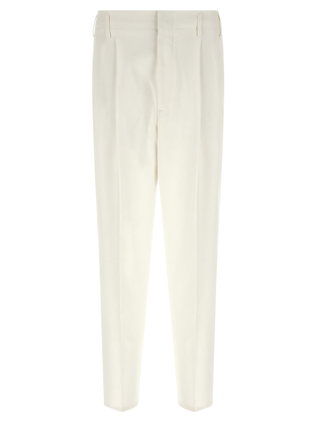 Brunello Cucinelli Cotton Trousers Pantaloni - Bianco | 96e70ab9272e818bebc3c695173eb0ba302820b4