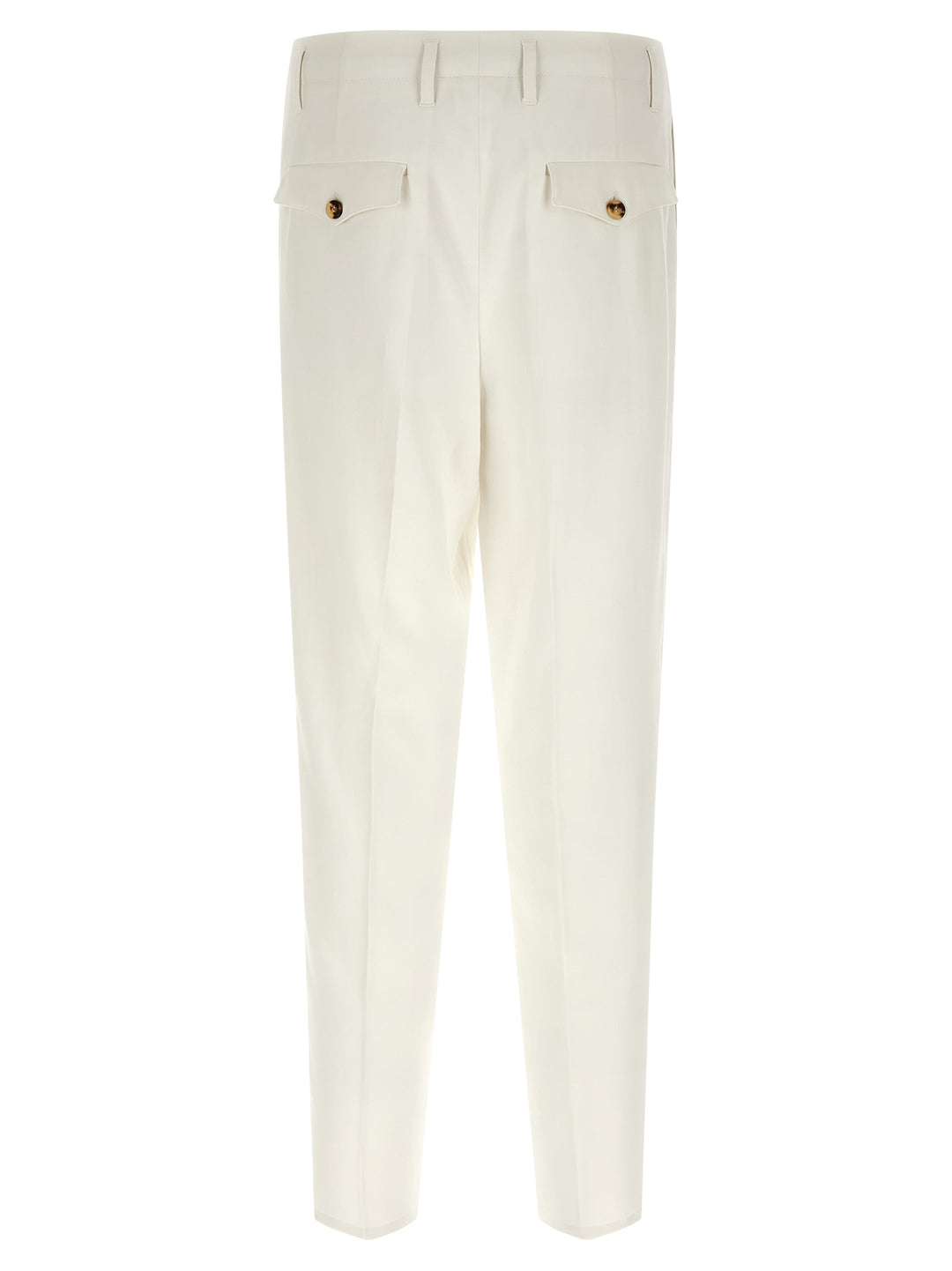Brunello Cucinelli Cotton Trousers Pantaloni - Bianco | 54d24d6c76275901dc27a42c1d8a45cb5723fa18