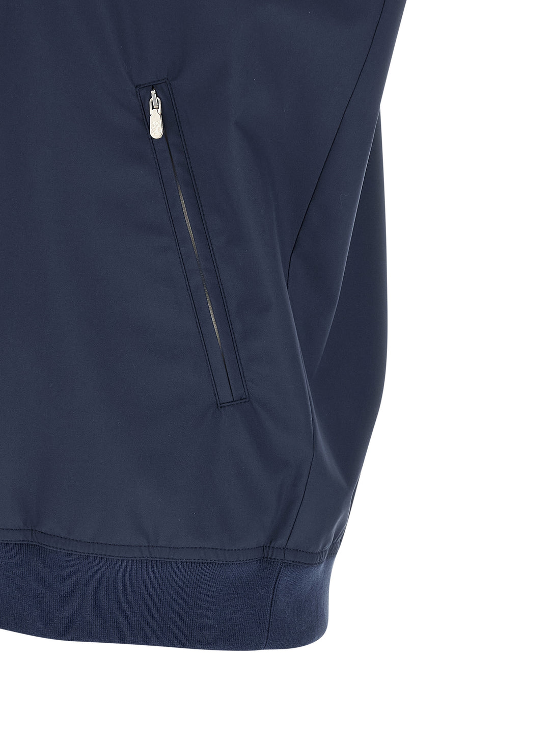 Brunello Cucinelli Logo Nylon Vest Gilet - Blu | b55764b80406463b834de0a0ca9bb94b563d9e21