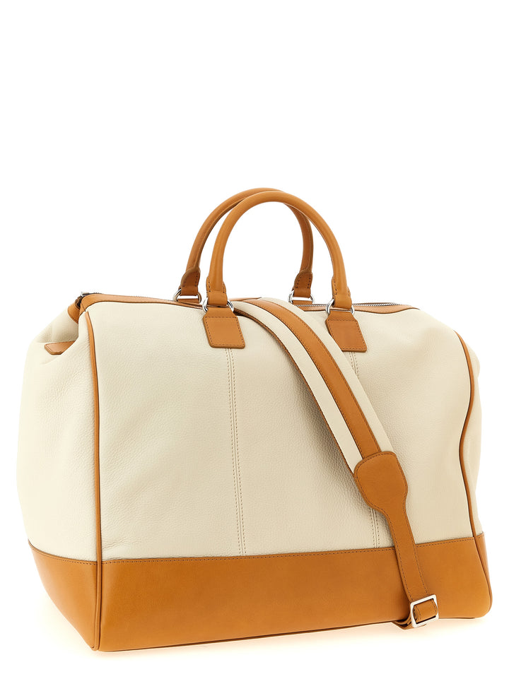 Brunello Cucinelli Leather Duffel Bag Casa e Lifestyle - Beige | 76e01e55fdc940985f0df6d284406e1ab9041de5