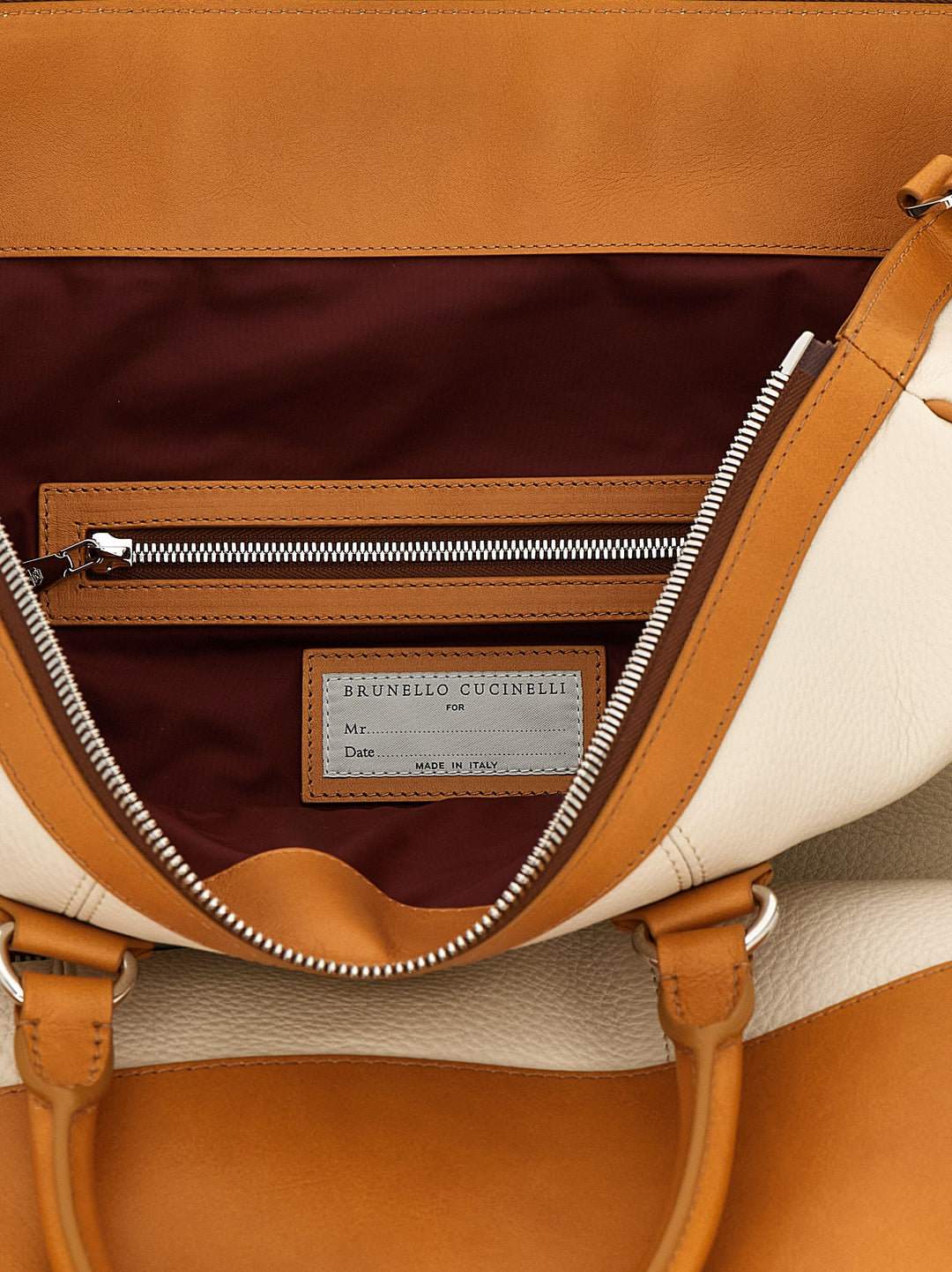 Brunello Cucinelli Leather Duffel Bag Casa e Lifestyle - Beige | c1641148339c7a3d82948e888be7405294bb90c4