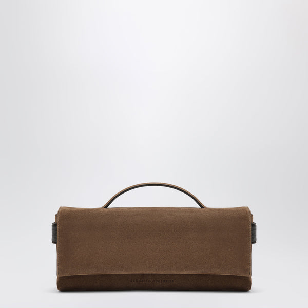 Essence Karamell Suede Clutch-Tasche
