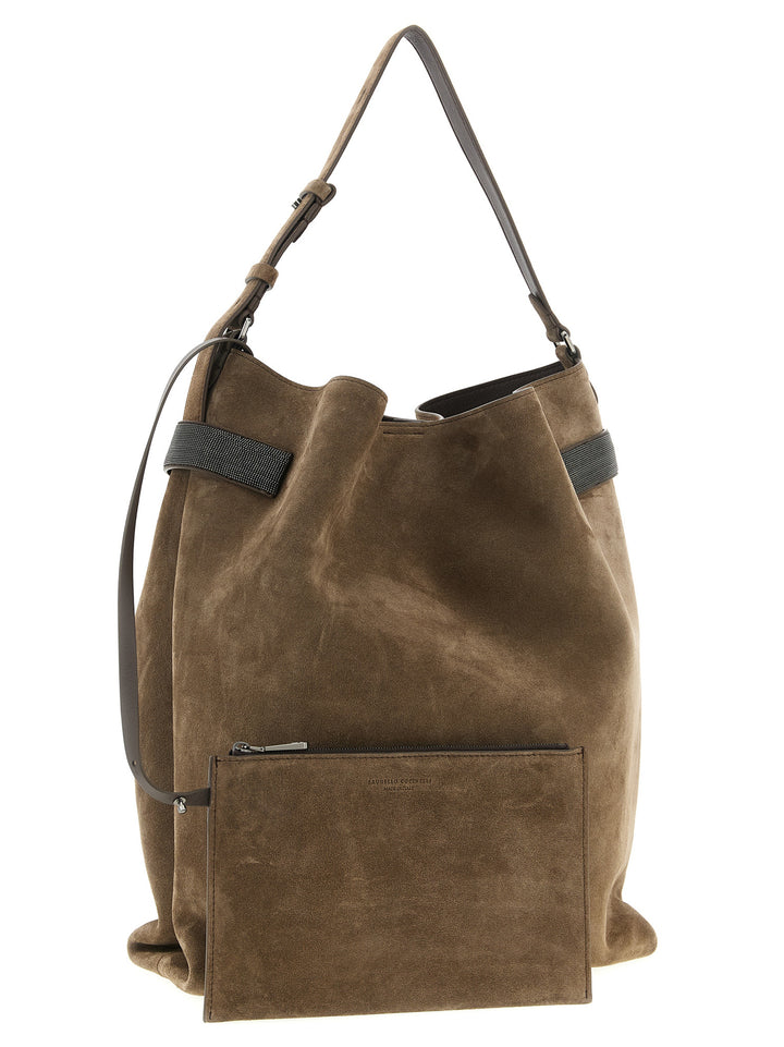 Brunello Cucinelli Essence Borse a Spalla e Tracolla - Marrone | 670bd2bb5cdf86616706ea2cec26d36beb9fb54f