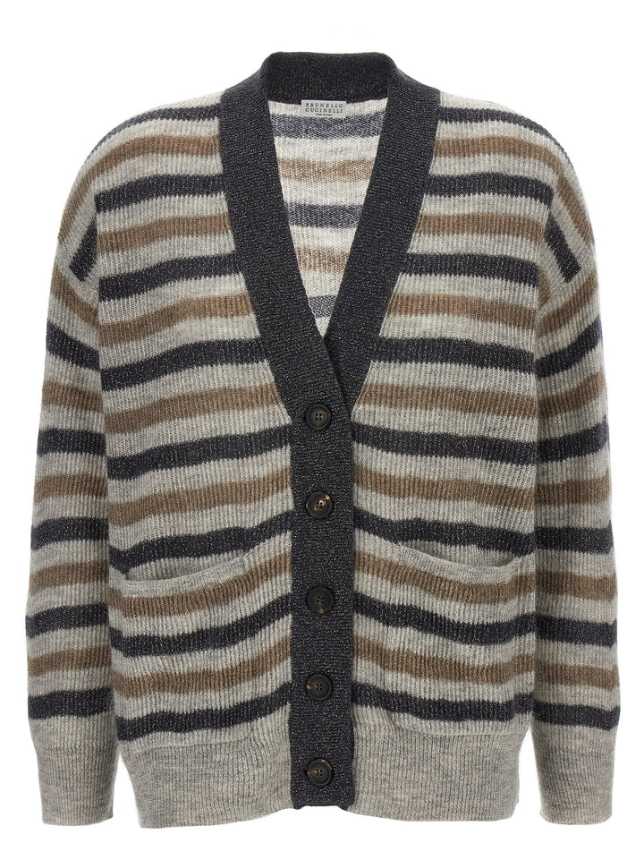 Brunello Cucinelli Lurex Wool Cardigan Maglioni - Multicolor | a93fe3d399f5f3c6ac9bc32923dc35b187ff66cc