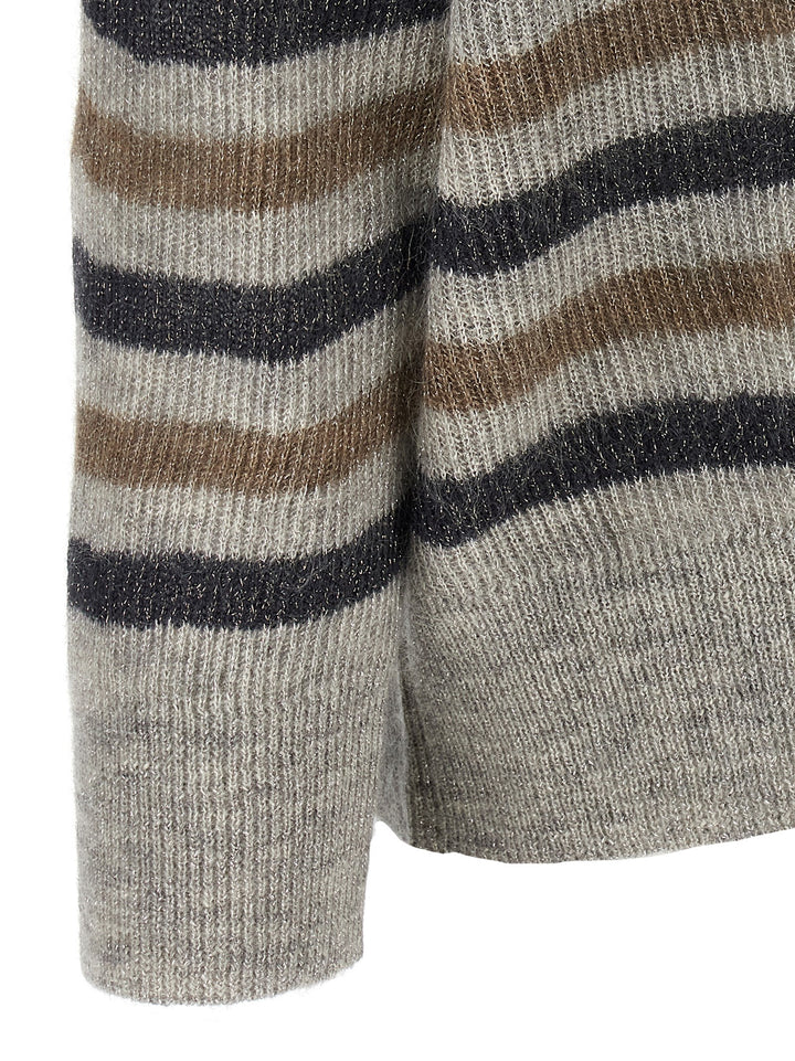 Brunello Cucinelli Lurex Wool Cardigan Maglioni - Multicolor | 1b12fc533b78db0c5f1f778be2b9a38da00178a5