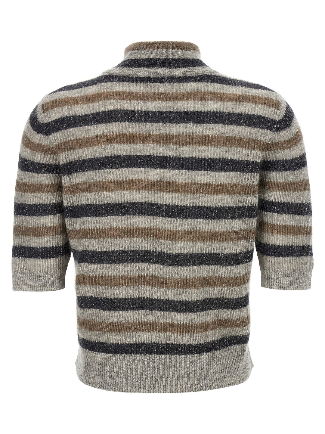 Brunello Cucinelli Lurex Wool Cropped Sweater Maglioni - Multicolor | bd9a9749897d93615c193f491417167f1789c052
