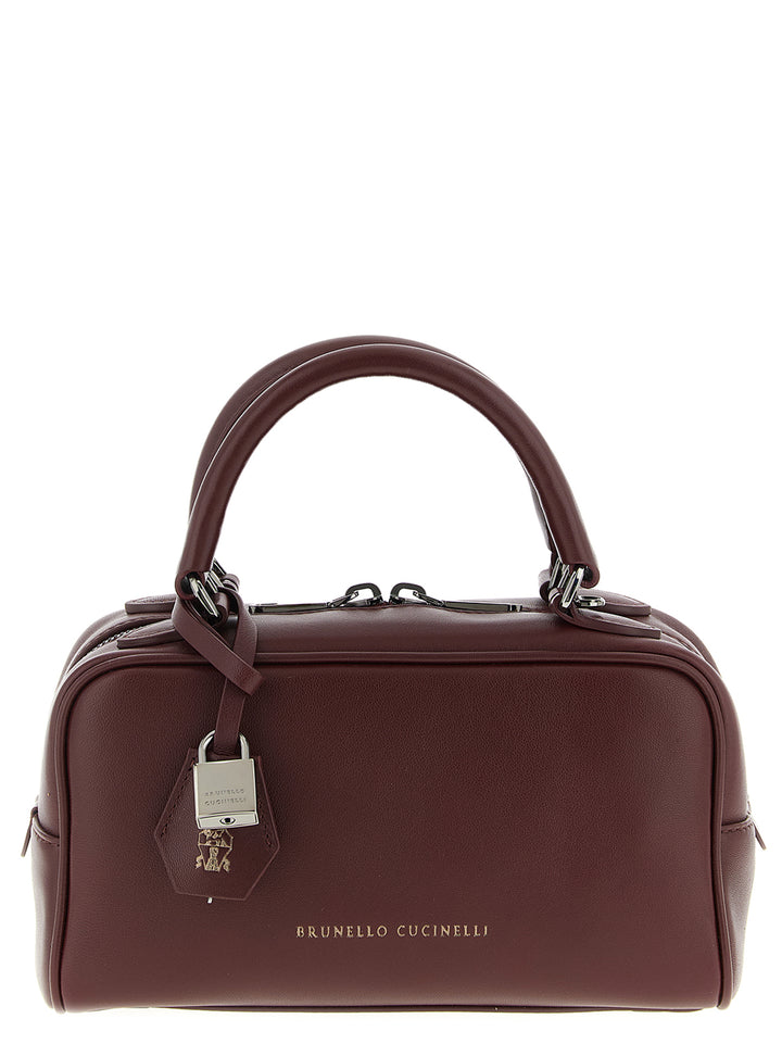 Brunello Cucinelli Boston Explorer Borse a Mano - Bordeaux | 46d56404e34b3a11ef2f308fe8a10782a3083d3f