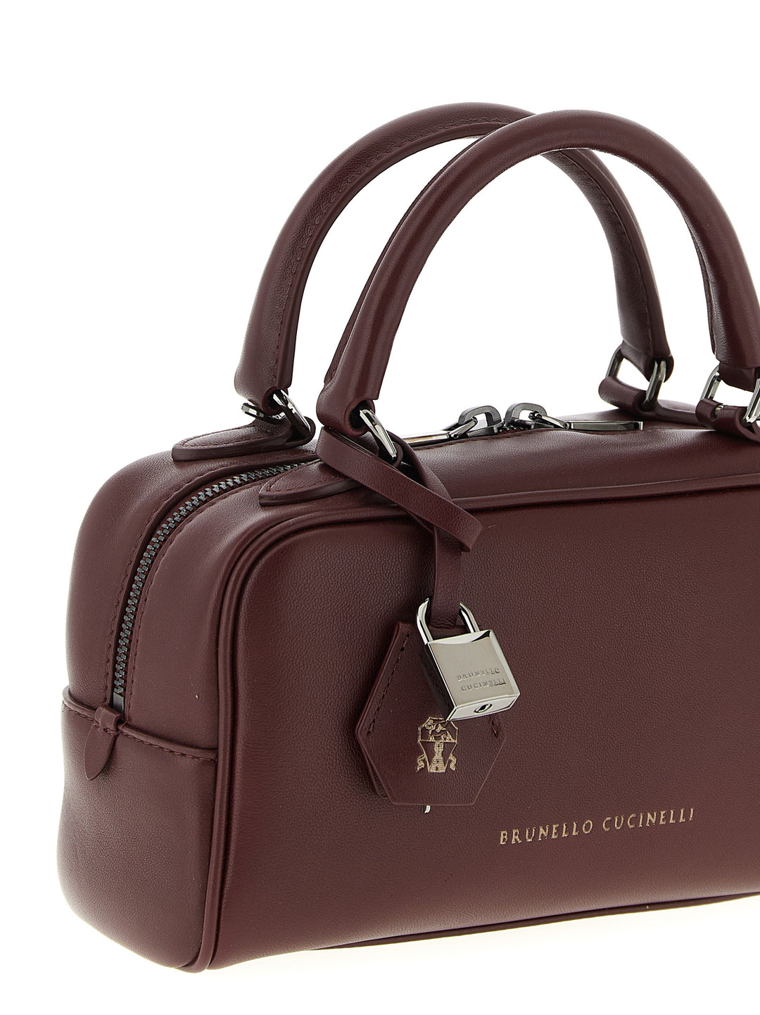 Brunello Cucinelli Boston Explorer Borse a Mano - Bordeaux | 15c177cf604b16dbca5525a0b671cefdf4208091
