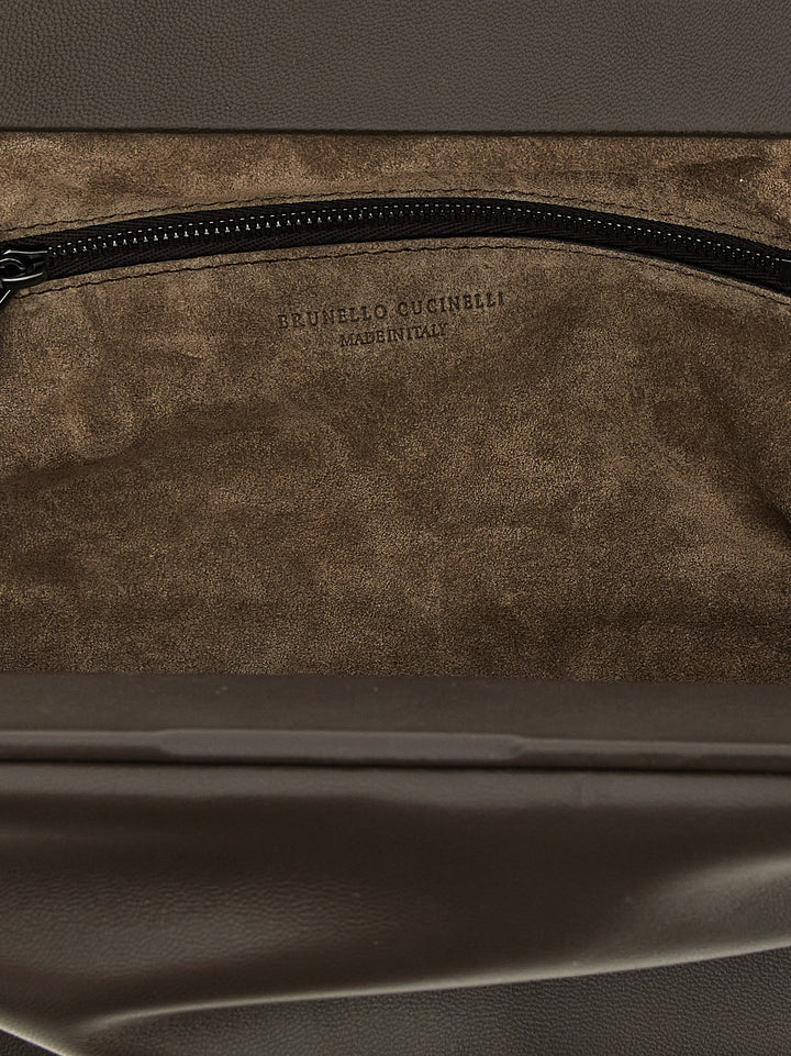 Brunello Cucinelli Monile Chain Bag Borse a Tracolla - Marrone | bf98c1ea90462dadfa640a2590007e5d0866a21d