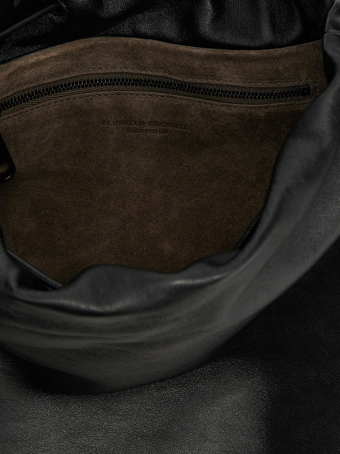 Brunello Cucinelli Bucket Mellow Borse a Mano - Nero | f070639aae65dc7405f1e6b637a467c0998b68e4