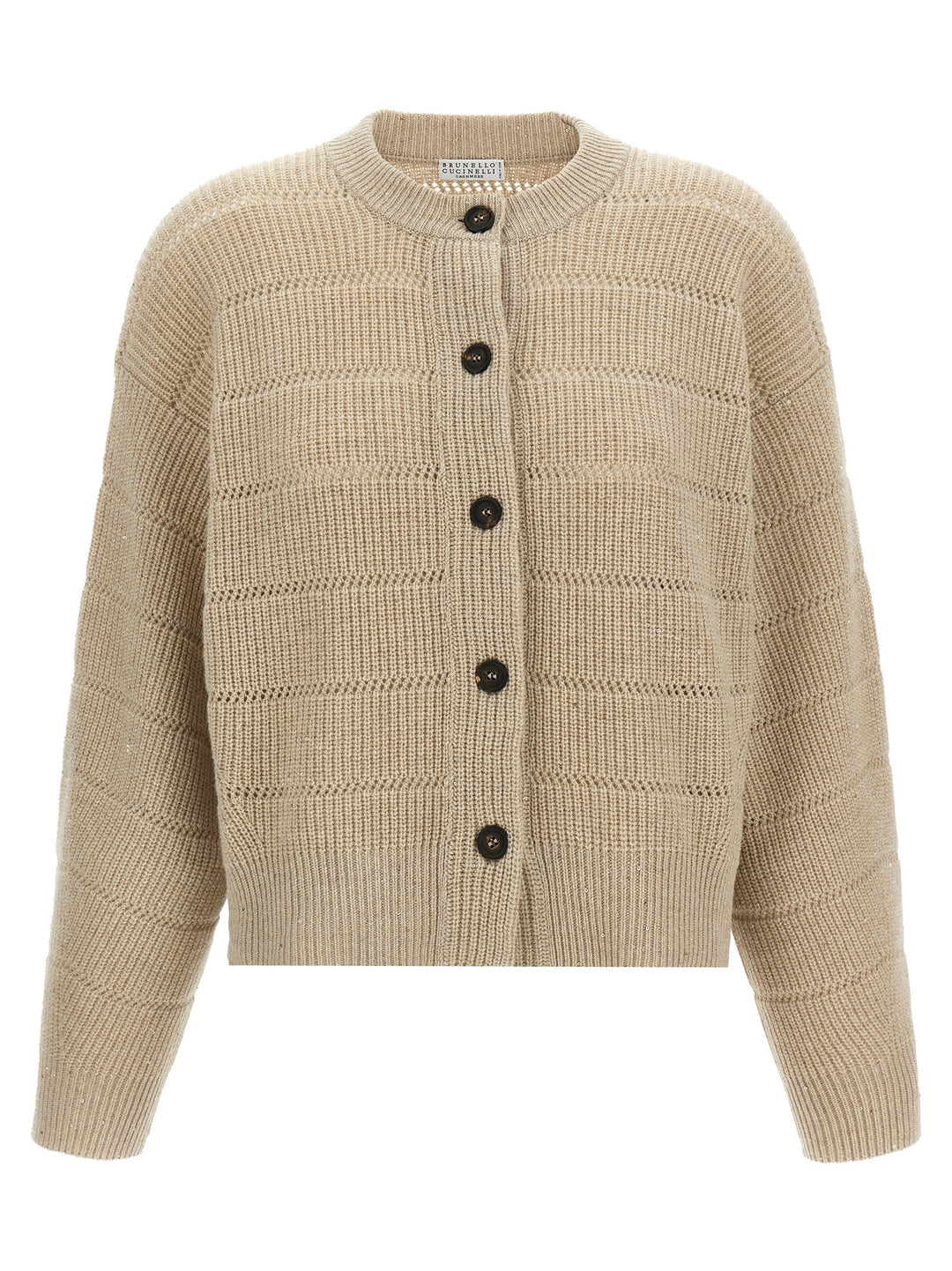 Brunello Cucinelli Rustic Dazzling Net Maglioni - Beige | 65236c99ac2f69a41e80d565bda7a8c71581148f