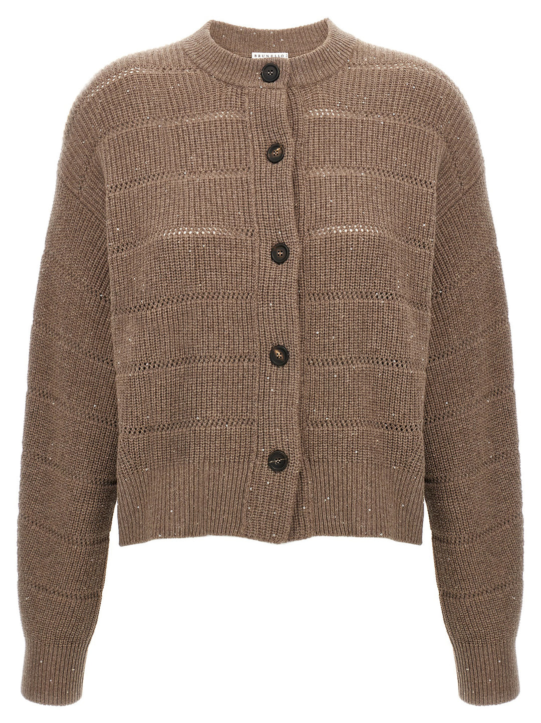 Brunello Cucinelli Rustic Dazzling Net Maglioni - Marrone | eb40f95551fe8b1c094e74390a468442a3d63f8a