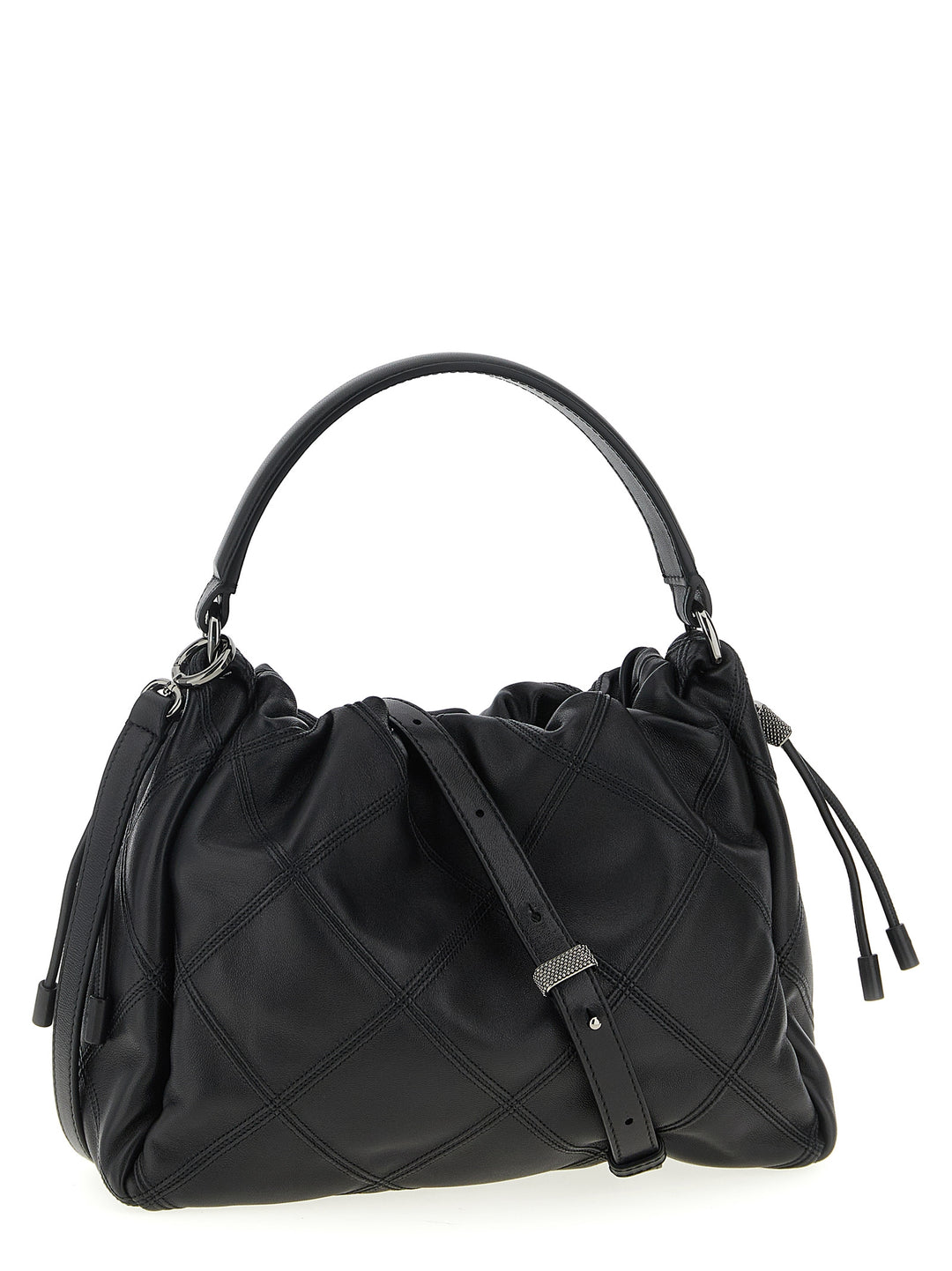 Brunello Cucinelli Bucket Mellow Borse a Mano - Nero | 060bb0b464ade33e7be40f574851630dc9f4d6ce