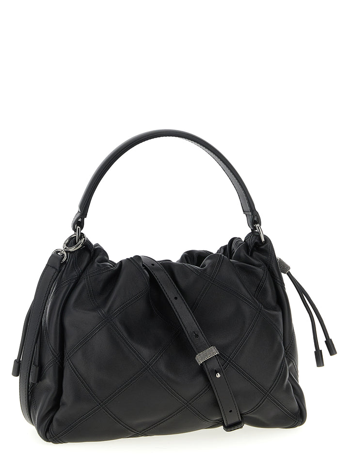 Brunello Cucinelli Bucket Mellow Borse a Mano - Nero | 060bb0b464ade33e7be40f574851630dc9f4d6ce