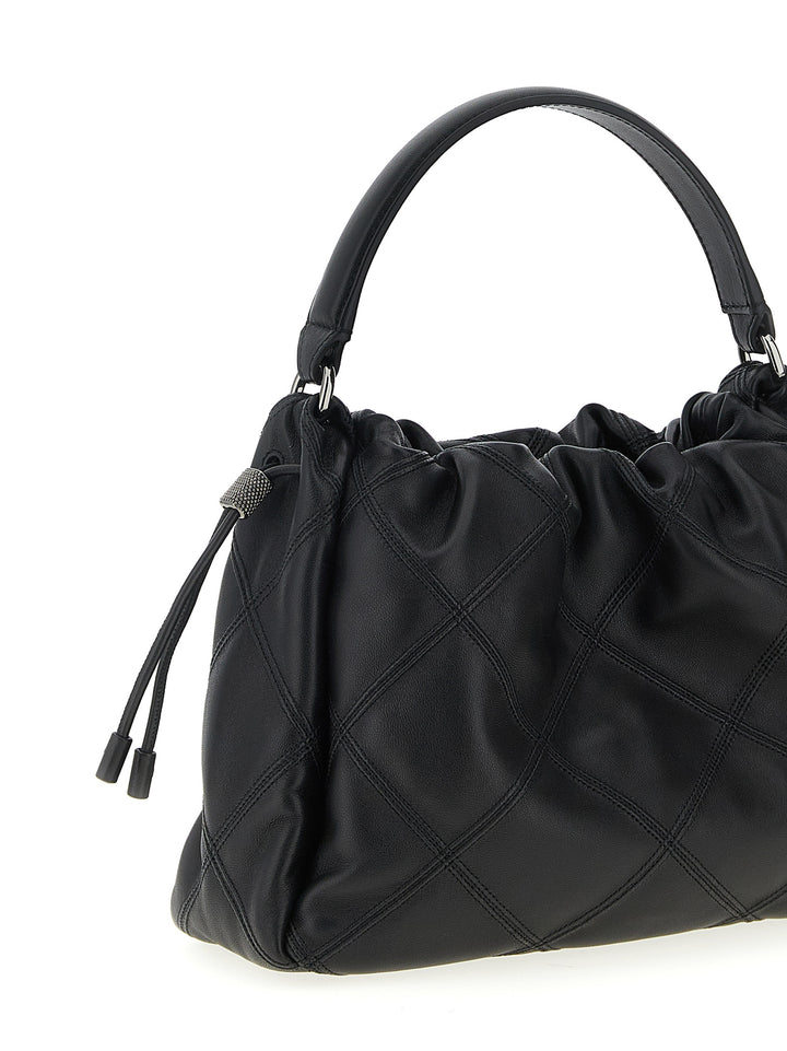 Brunello Cucinelli Bucket Mellow Borse a Mano - Nero | c5e2b8239cfe9c6bdcbda7dac689024f710496f2